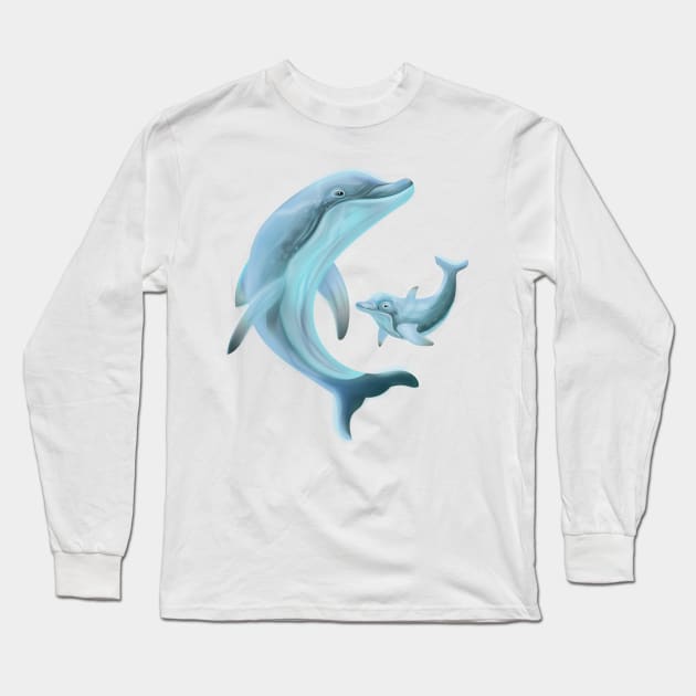 Dolphins Long Sleeve T-Shirt by nickemporium1